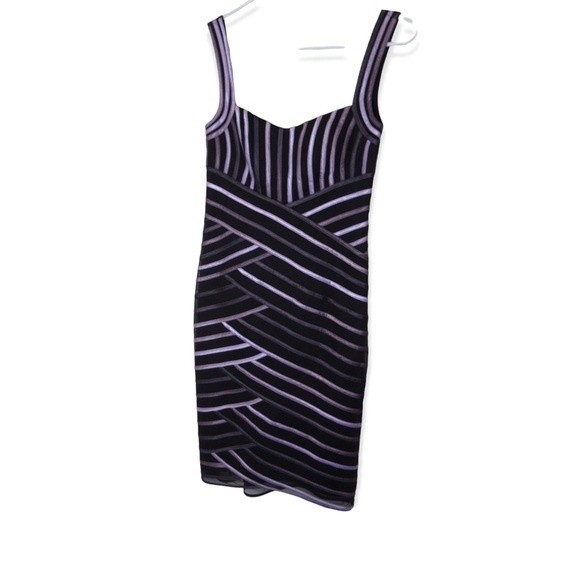 JS Collections Black and Purple Dress - Picture 1 of 5